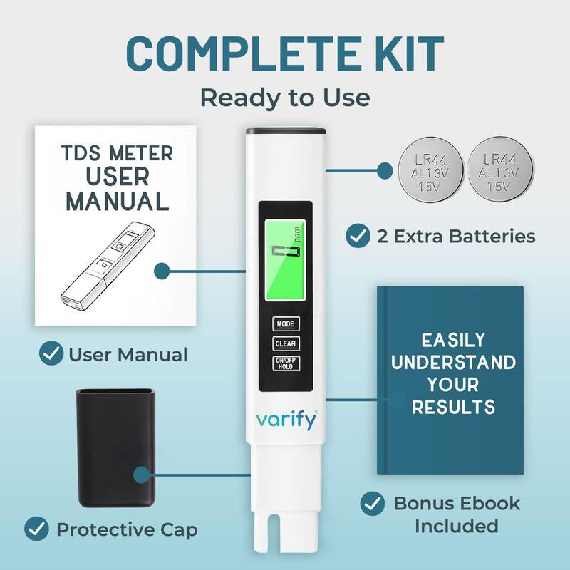 Discover the Ultimate 4-In-1 TDS Meter! Get Accurate Water Quality Readings for Drinking, Aquariums, and Pools - Perfect for Everyone!