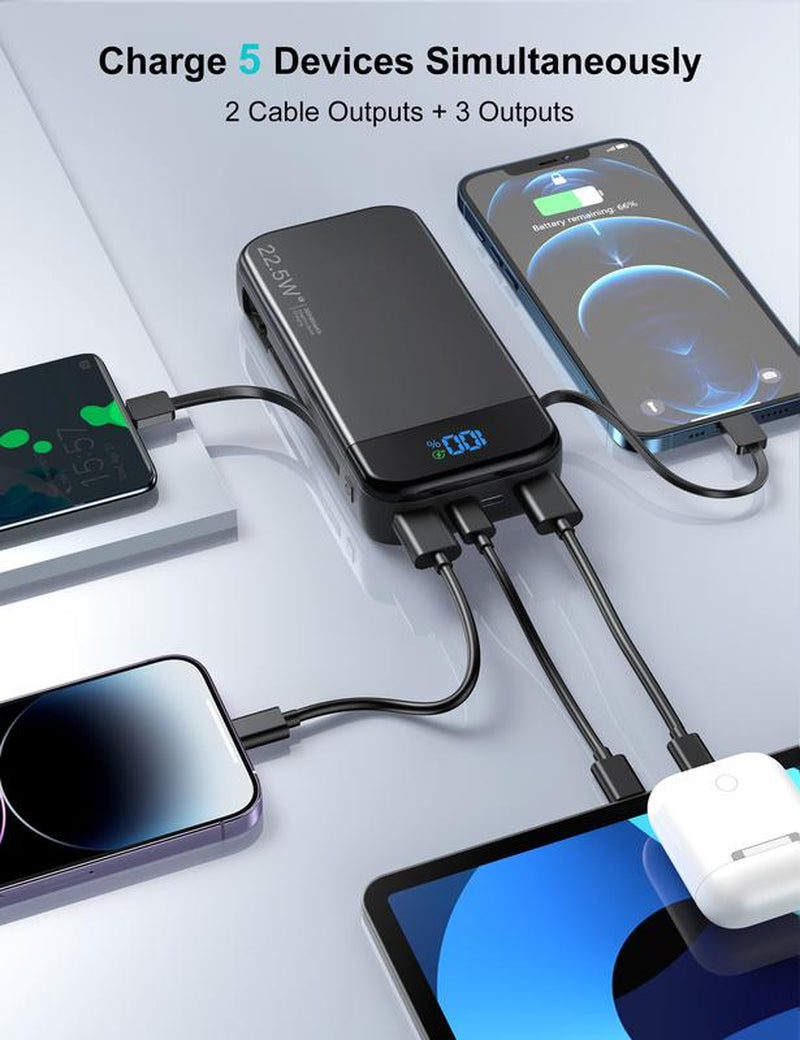 Ultimate 32000mAh Power Bank - 22.5W Fast Charging Portable Charger with USB C PD 3.0 & QC 4.0, LED Display, Compatible with iPhone 16/15/14/13/12 Pro, Samsung S21, Google, LG, iPad
