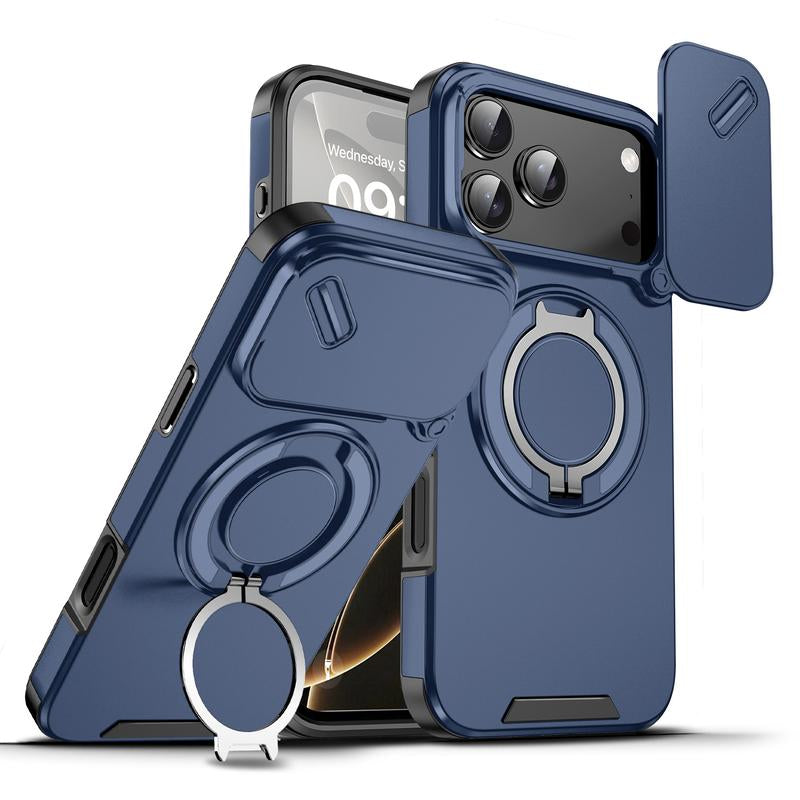 Drop-Proof Magnetic Phone Case Cover for Iphone with Built-In Stand