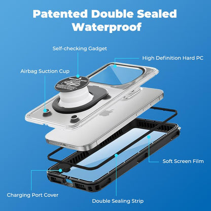 Ultimate Waterproof Phone Case for Snorkeling & Beach Adventures – IPX8 Diving Case for iPhone 16 Pro Max/15 & Galaxy S24 with 360° Full Body Protection