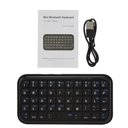 Mini Rechargeable Type-C Bluetooth 3.0 Keyboard Slim Wireless Pocket Keypad Portable 49 Keys Keyboard for Tablets Smartphones