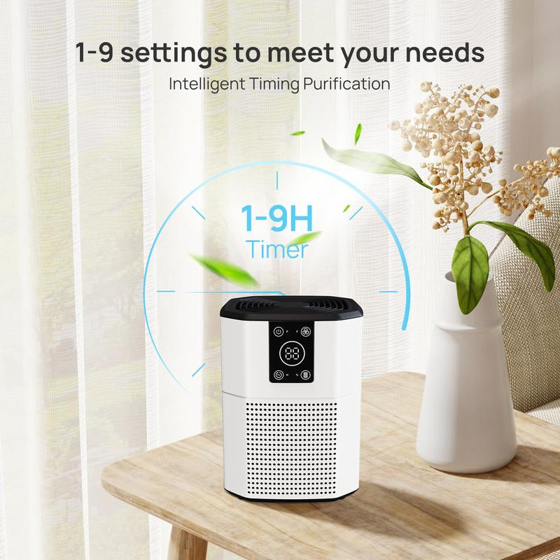 2-Pack Cobectal HEPA Air Purifiers - Portable H13 True HEPA Filters, Sleep Mode & Timer for Home, Office, and Pet Odor Elimination