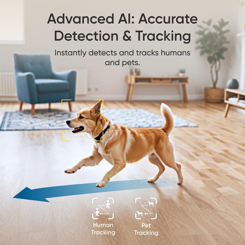 Eufy Indoor Cam E30 - 4K UHD Security Camera with 360° Pan-Tilt, Color Night Vision, AI Detection & Auto Tracking, Compatible with HomeKit