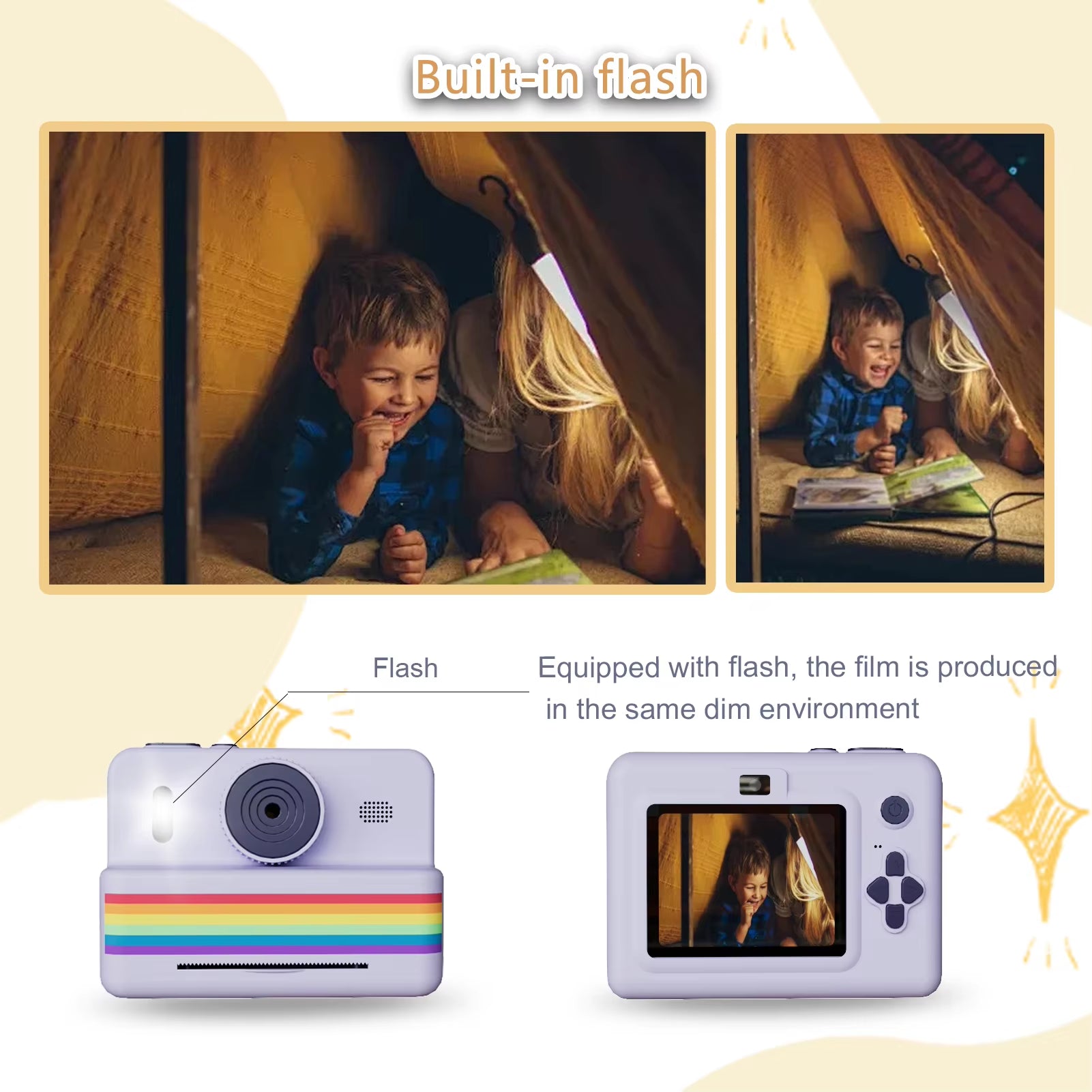 Capture the Fun! 📸✨ Instant Print Kids Camera with 1080P Video & Selfie Mode - Perfect Gift for Little Creators! 🎁👧👦