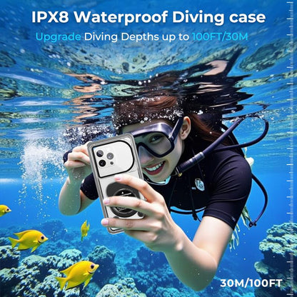 Ultimate Waterproof Phone Case for Snorkeling & Beach Adventures – IPX8 Diving Case for iPhone 16 Pro Max/15 & Galaxy S24 with 360° Full Body Protection