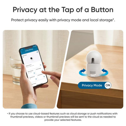 Eufy Indoor Cam E30 - 4K UHD Security Camera with 360° Pan-Tilt, Color Night Vision, AI Detection & Auto Tracking, Compatible with HomeKit