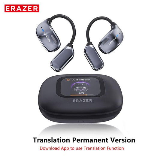 Eraser XF23 Open-Ear Wireless Headphones - 135 Languages Translation, BT5.4, Smart Touch Controls for Work, Meetings & Travel