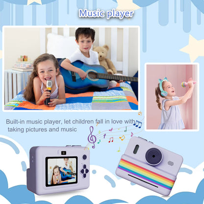 Capture the Fun! 📸✨ Instant Print Kids Camera with 1080P Video & Selfie Mode - Perfect Gift for Little Creators! 🎁👧👦