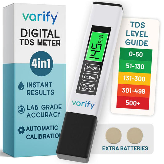 Discover the Ultimate 4-In-1 TDS Meter! Get Accurate Water Quality Readings for Drinking, Aquariums, and Pools - Perfect for Everyone!