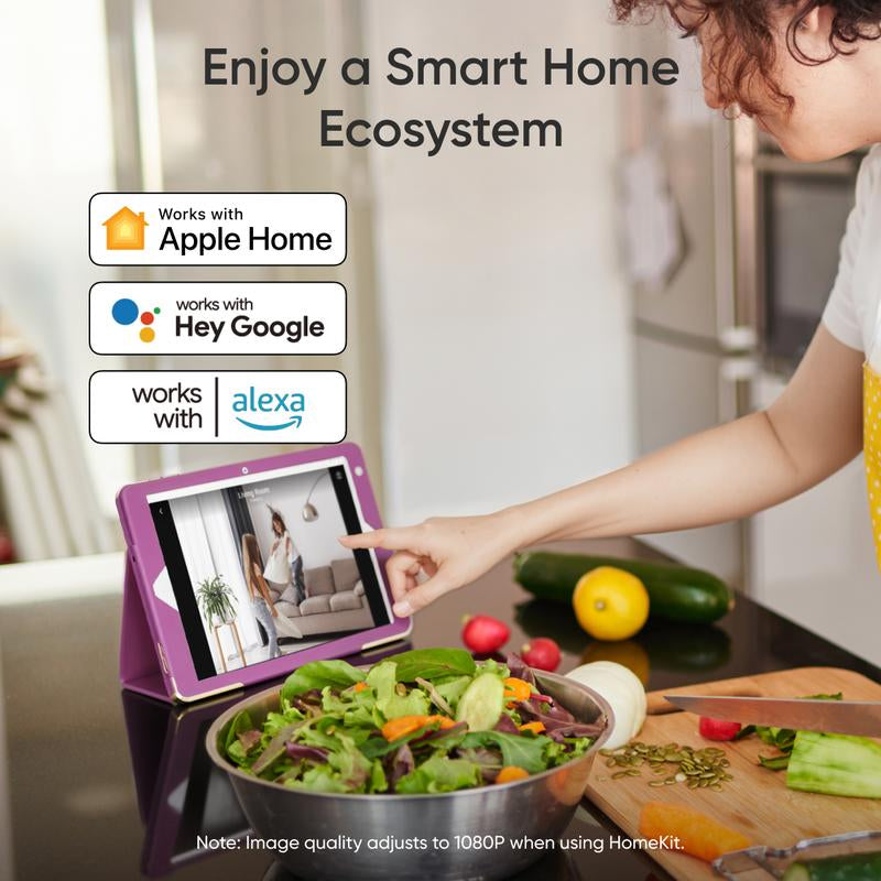 Eufy Indoor Cam E30 - 4K UHD Security Camera with 360° Pan-Tilt, Color Night Vision, AI Detection & Auto Tracking, Compatible with HomeKit