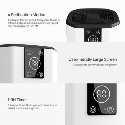 2-Pack Cobectal HEPA Air Purifiers - Portable H13 True HEPA Filters, Sleep Mode & Timer for Home, Office, and Pet Odor Elimination